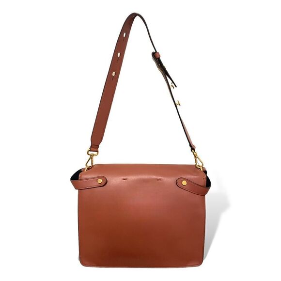 ❤️SOLD❤️Fendi Kan U Rust Brown Calfskin Leather Large Shoulder Bag - Picture 4 of 15
